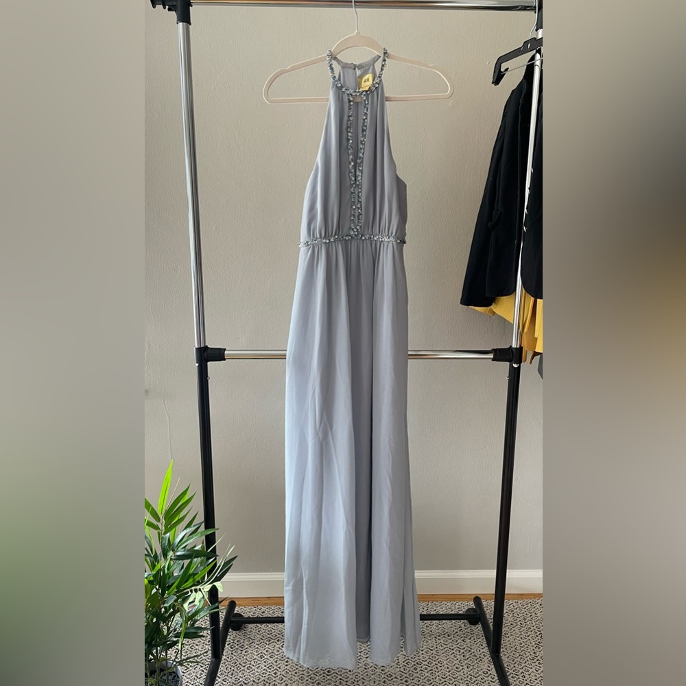 H&M Dusty Blue Gala Or Prom Dress Size 8